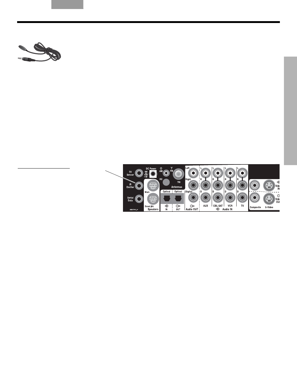 Uso del emisor de infrarrojos | Bose LIFESTYLE VS-2 User Manual | Page 66 / 113