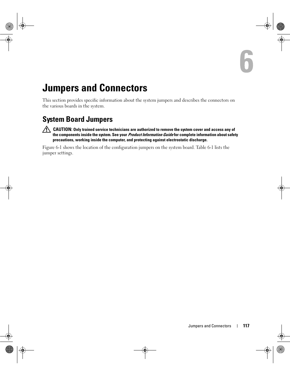 Jumpers and connectors, System board jumpers | Dell PowerEdge SC1430 User Manual | Page 117 / 160