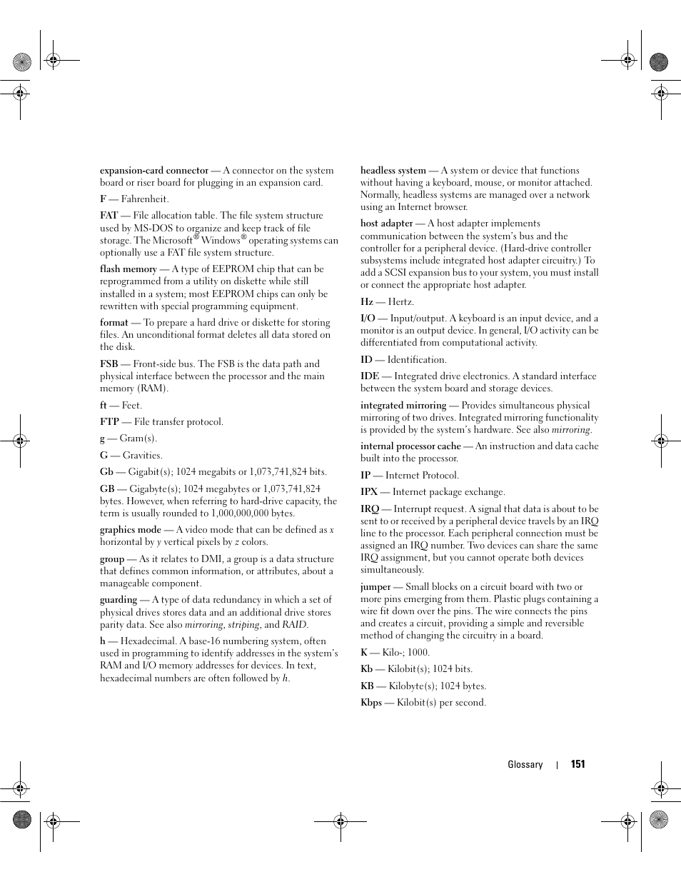 Dell PowerEdge SC1430 User Manual | Page 151 / 160