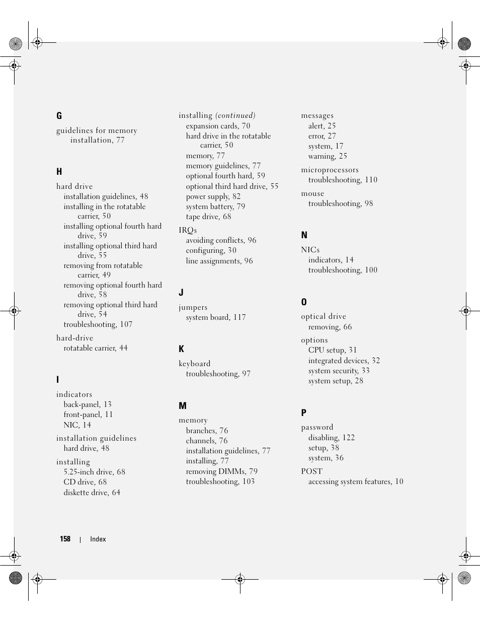 Dell PowerEdge SC1430 User Manual | Page 158 / 160