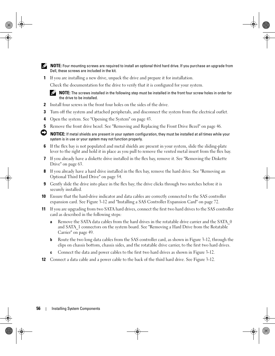 Dell PowerEdge SC1430 User Manual | Page 56 / 160