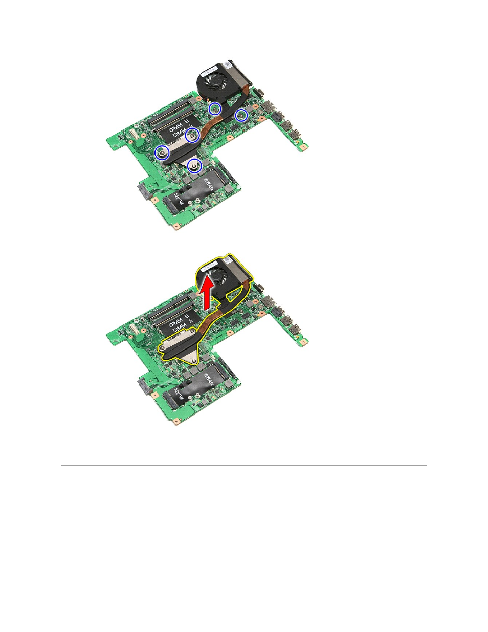 Replacing the heat sink and fan assembly | Dell Vostro 3500 (Early 2010) User Manual | Page 33 / 79