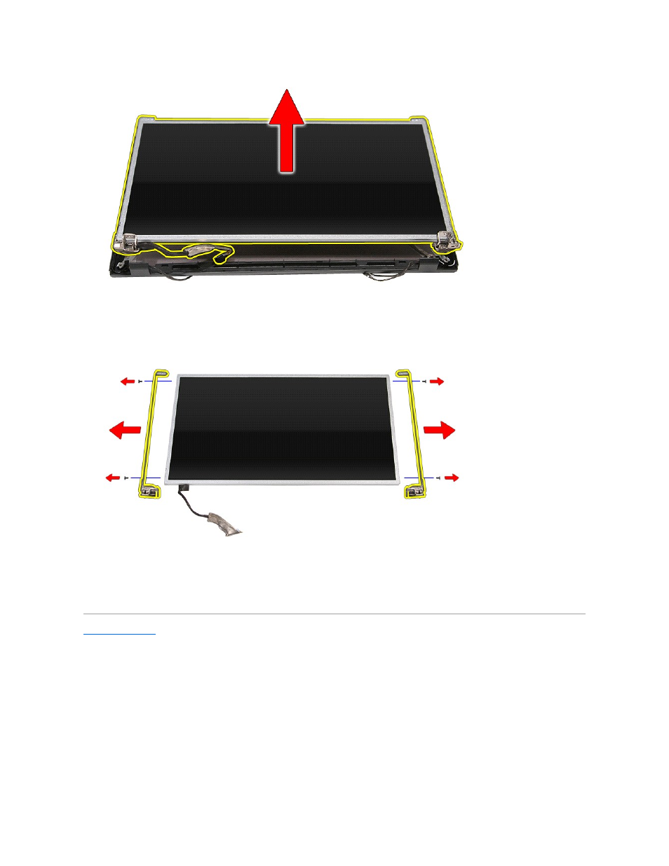 Replacing the display panel | Dell Vostro 3500 (Early 2010) User Manual | Page 42 / 79