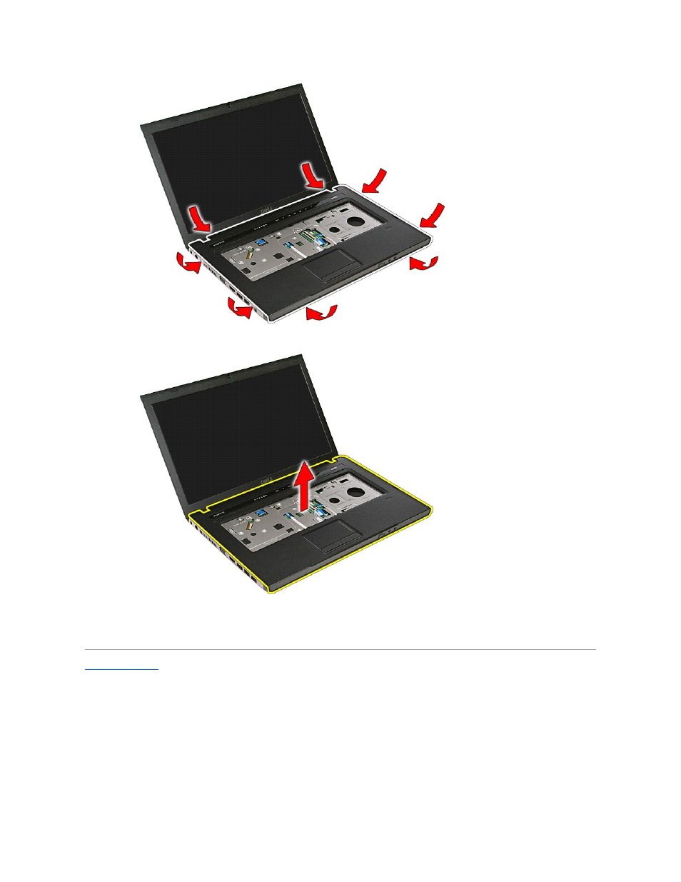 Replacing the palm rest | Dell Vostro 3500 (Early 2010) User Manual | Page 55 / 79
