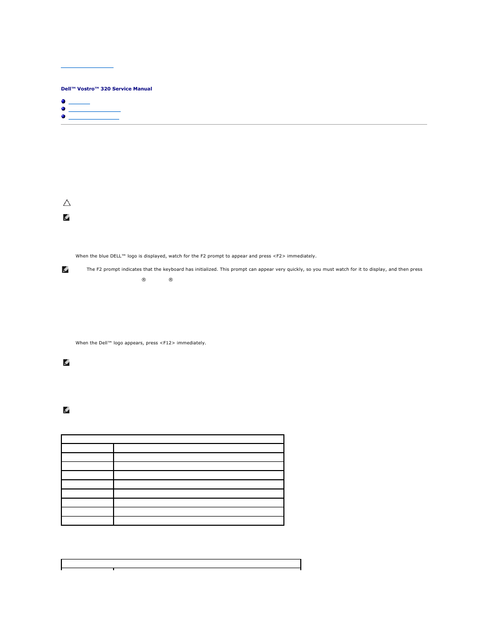 System setup, Overview, Entering system setup | Boot menu, System setup options | Dell Vostro 320 (Mid 2009) User Manual | Page 2 / 38