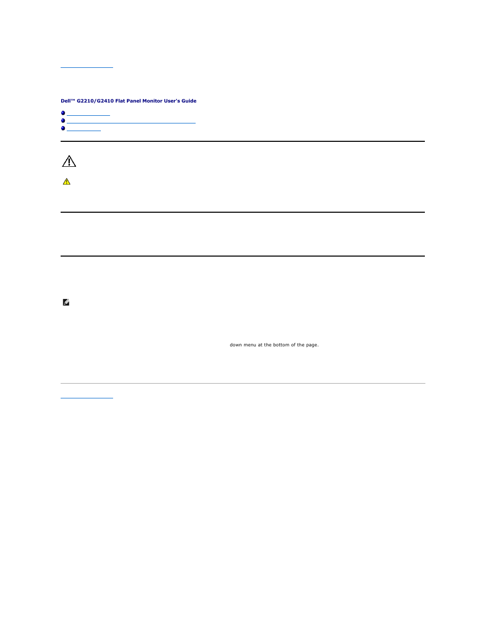 Appendix, Caution: safety instructions, Contacting dell | Dell G2210 Monitor User Manual | Page 11 / 34