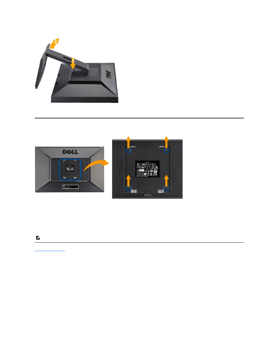 Wall mounting (optional) | Dell G2210 Monitor User Manual | Page 31 / 34