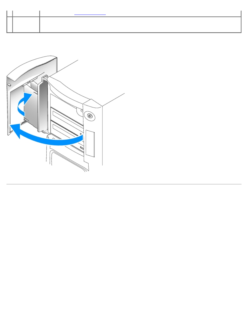 Back view, Opening the drive door | Dell Precision 470 User Manual | Page 13 / 200