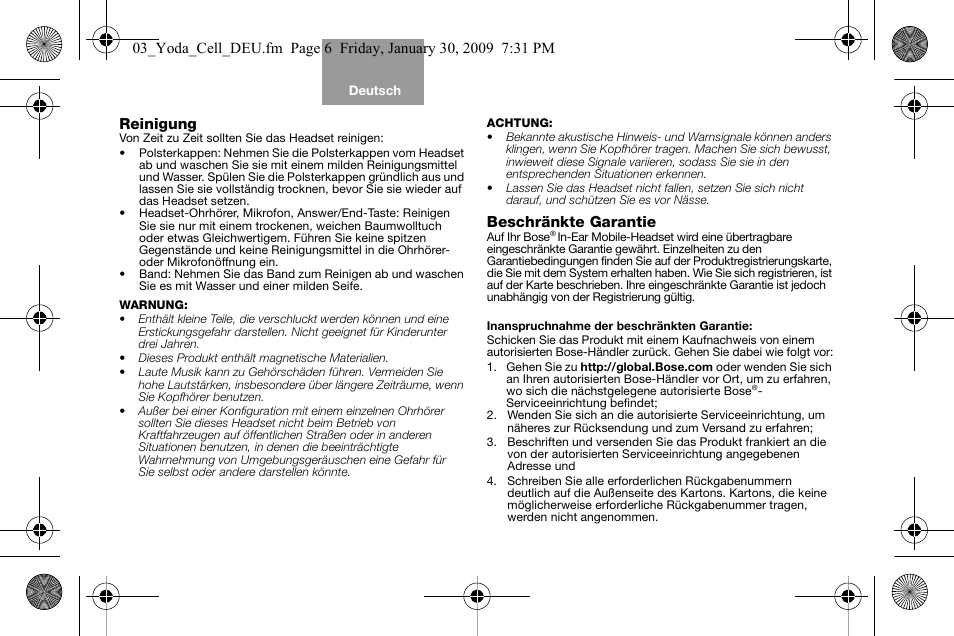 Bose AM316835 User Manual | Page 19 / 100