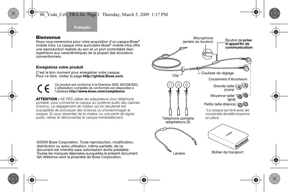 06_yoda_cell_fra_print | Bose AM316835 User Manual | Page 32 / 100