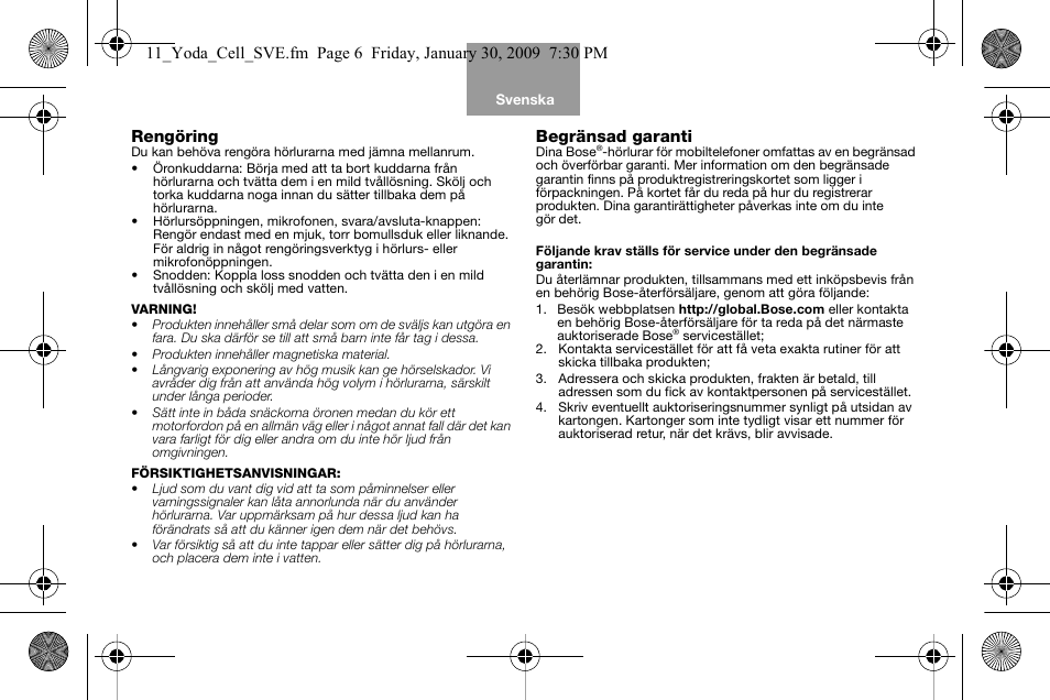 Bose AM316835 User Manual | Page 67 / 100