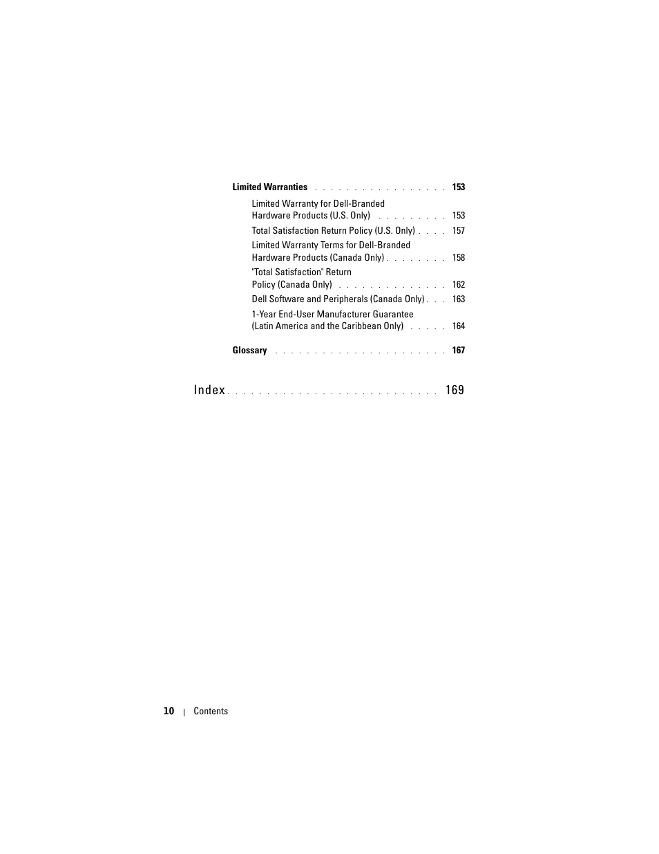 Index | Dell Axim X50 User Manual | Page 10 / 174