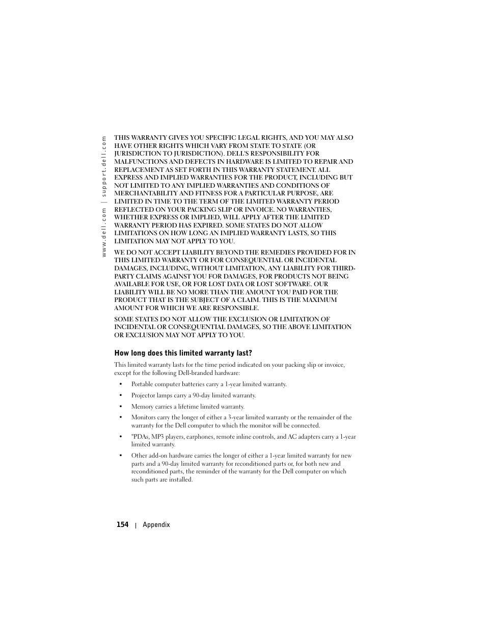 Dell Axim X50 User Manual | Page 154 / 174