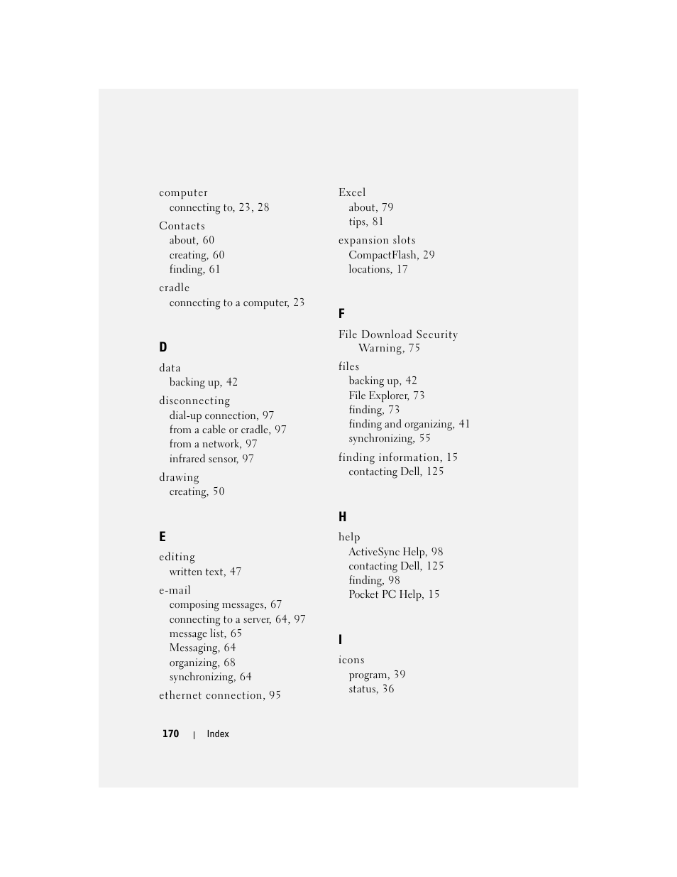 Dell Axim X50 User Manual | Page 170 / 174