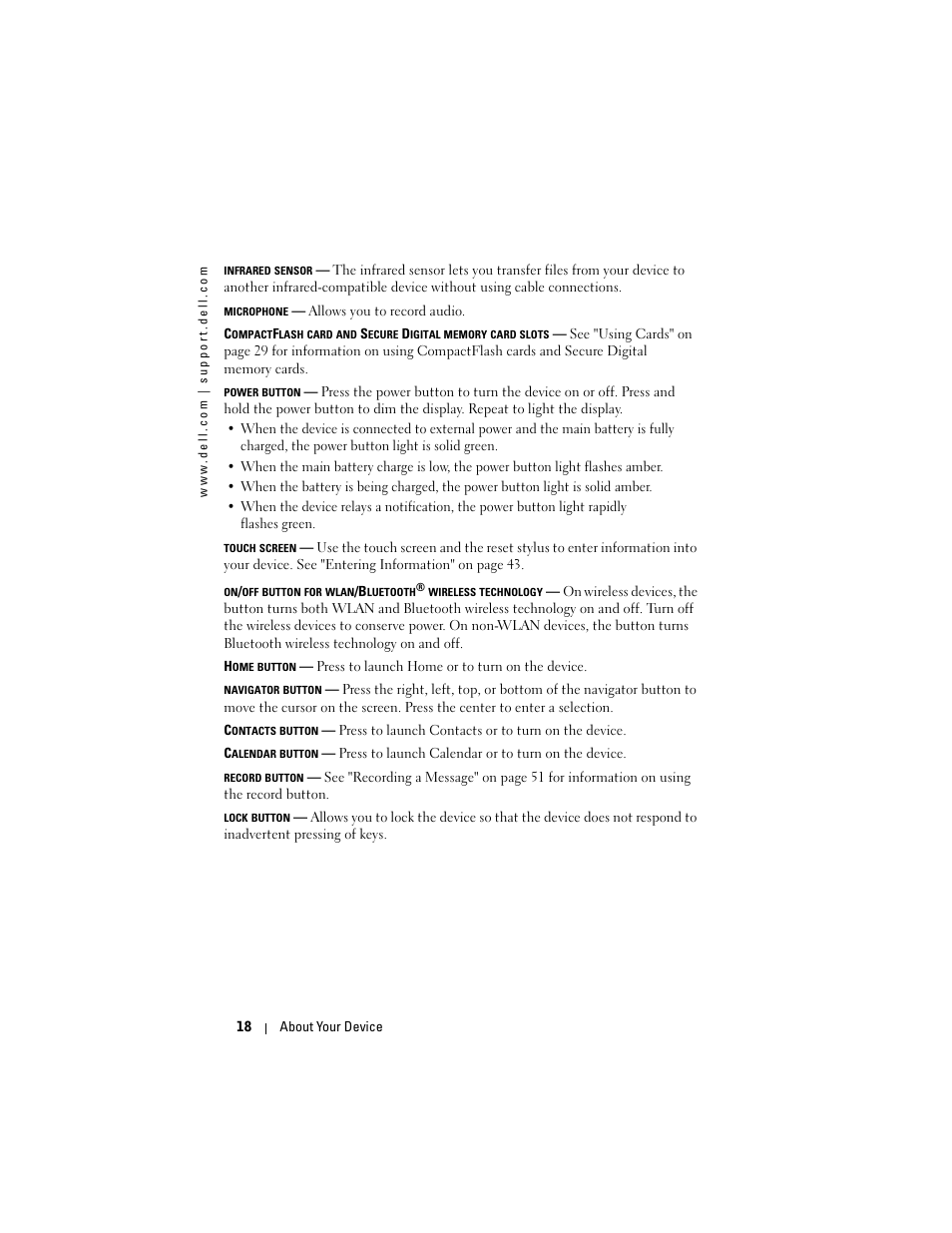 Dell Axim X50 User Manual | Page 18 / 174