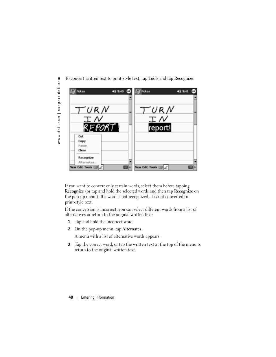 Dell Axim X50 User Manual | Page 48 / 174