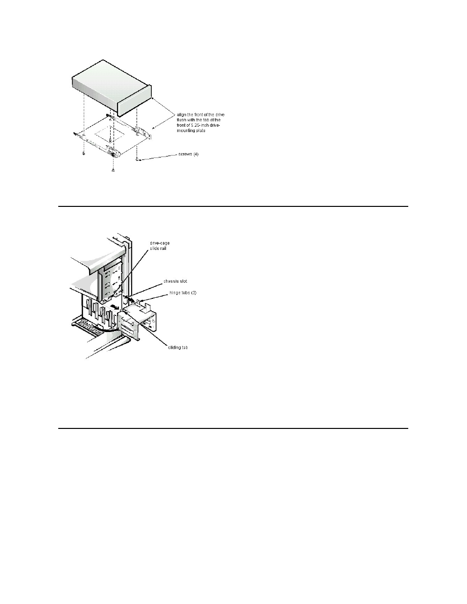 Inch drive assembly removal, Inch diskette-drive removal, Inch drive removal | Hard-disk, Drive bracket removal, Hard-disk drive removal | Dell OptiPlex Gxi User Manual | Page 110 / 129