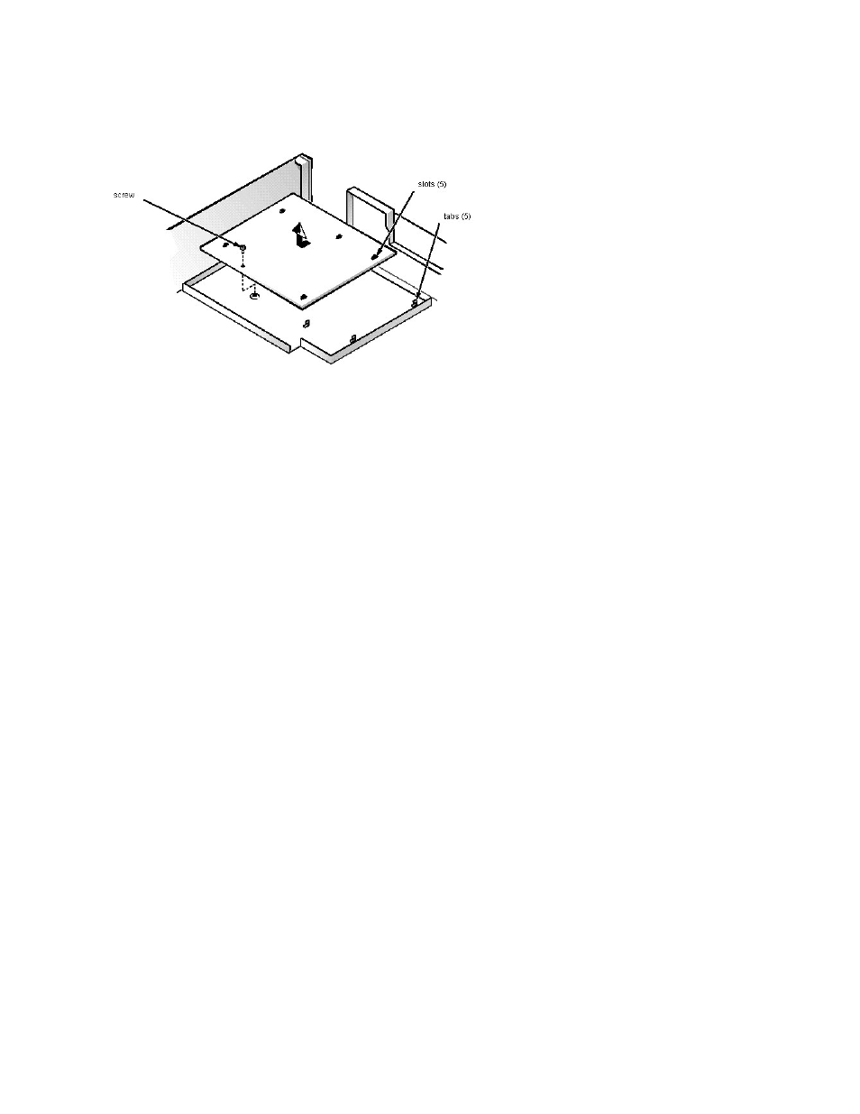 System board removal: optiplex gx i | Dell OptiPlex Gxi User Manual | Page 87 / 129