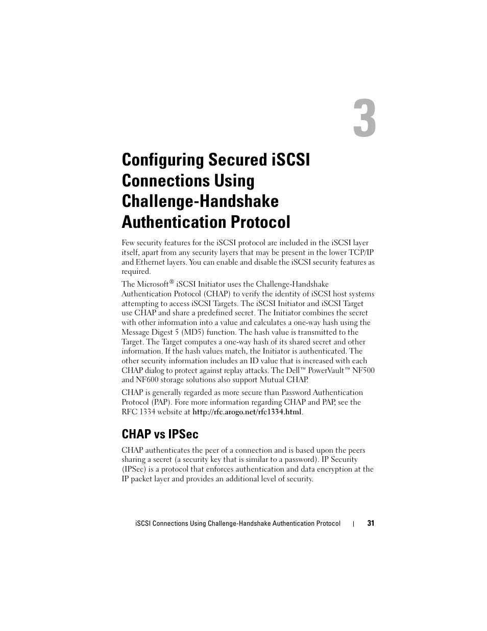 Chap vs ipsec | Dell PowerVault DP500 User Manual | Page 31 / 44
