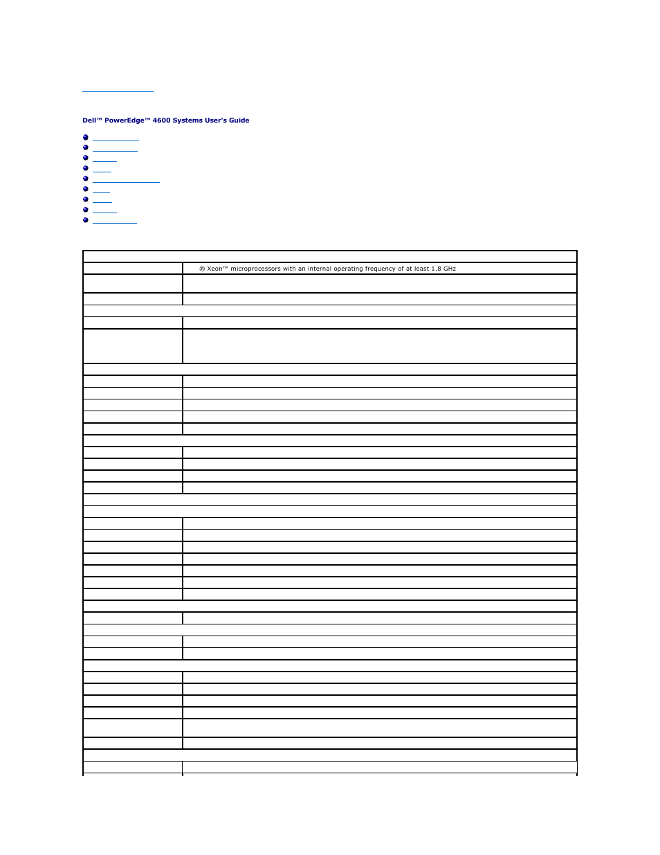 Technical specifications | Dell PowerEdge 4600 User Manual | Page 2 / 42