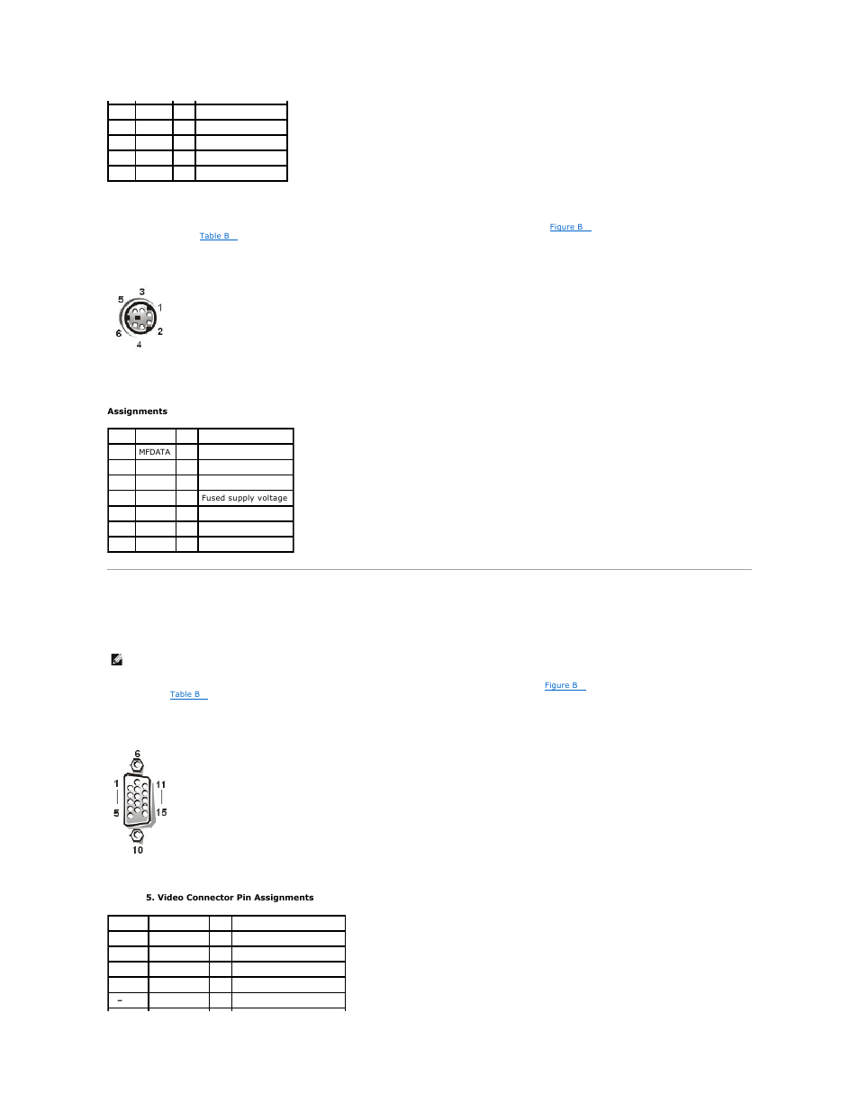 Video connector, Mouse connector | Dell PowerEdge 4600 User Manual | Page 7 / 42