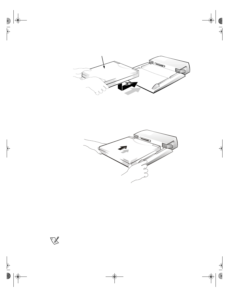 Detaching the computer from the port replicator | Dell Inspiron 7500 User Manual | Page 14 / 36