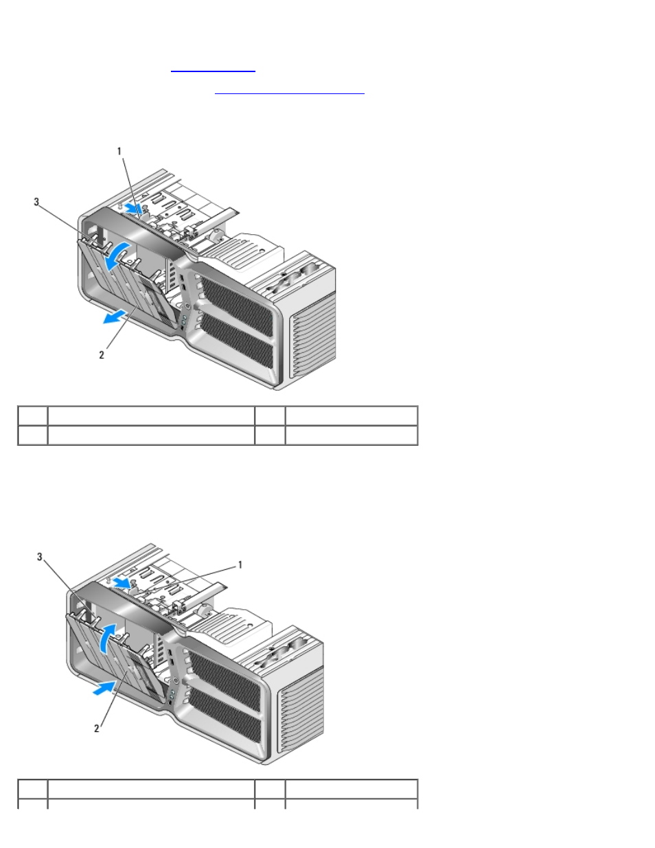 Replacing the drive panel | Dell XPS 730x (Early 2009) User Manual | Page 32 / 67