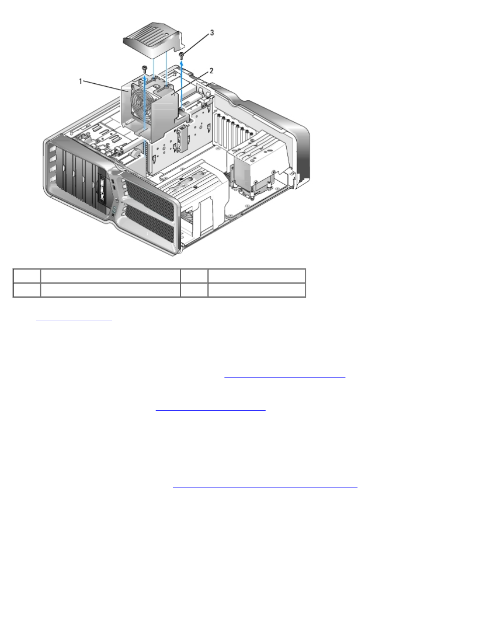 Replacing the processor fan assembly | Dell XPS 730x (Early 2009) User Manual | Page 49 / 67