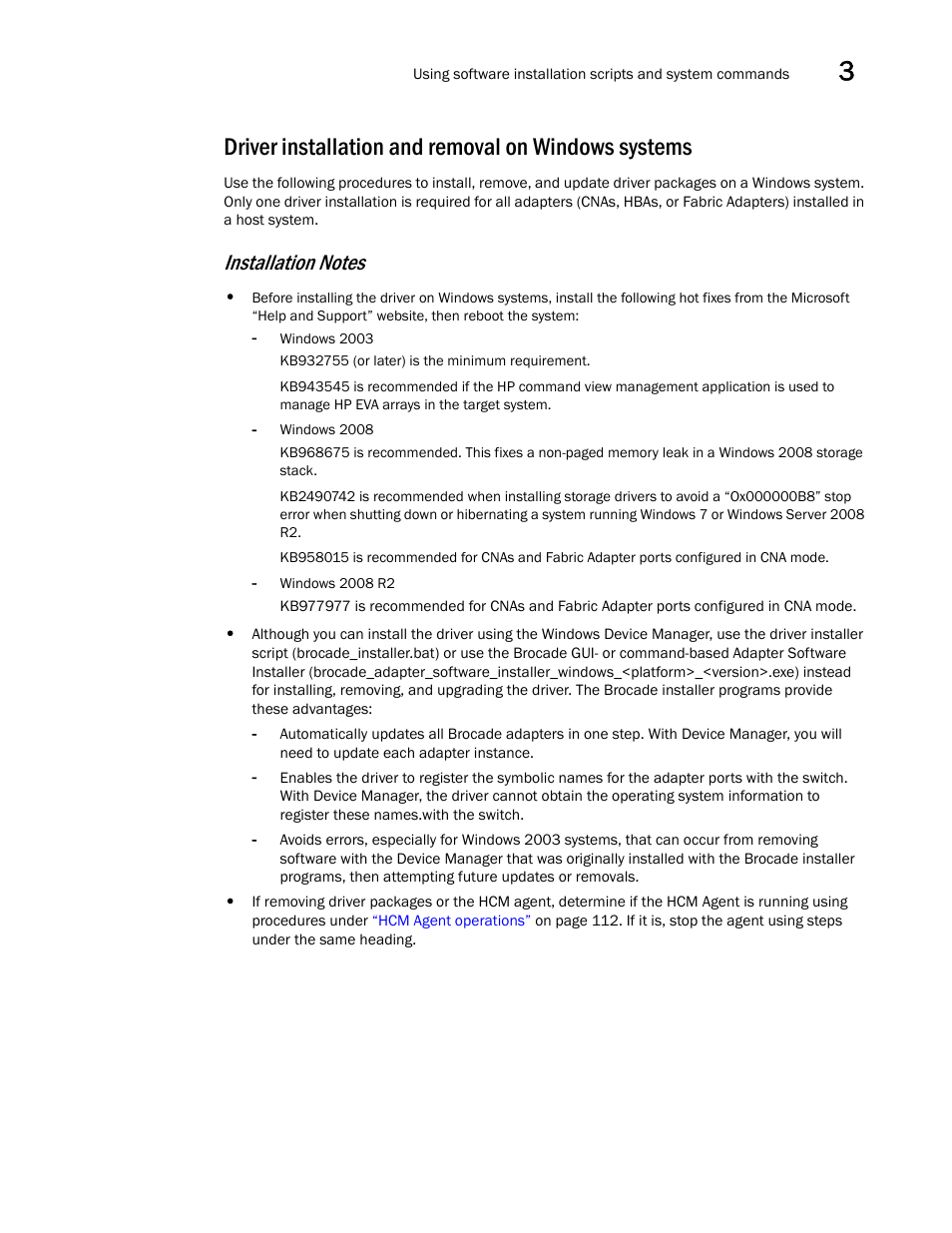 Driver installation and removal on windows systems | Dell Brocade Adapters User Manual | Page 119 / 272