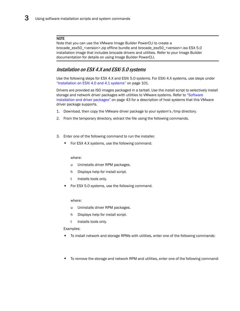 Installation on esx 4.x and esxi 5.0 systems | Dell Brocade Adapters User Manual | Page 128 / 272