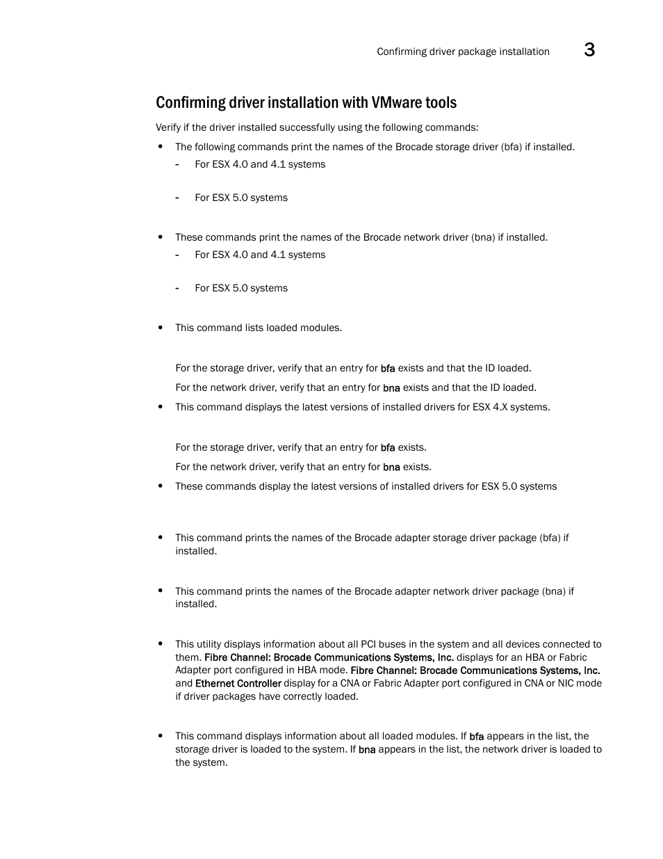 Confirming driver installation with vmware tools | Dell Brocade Adapters User Manual | Page 135 / 272