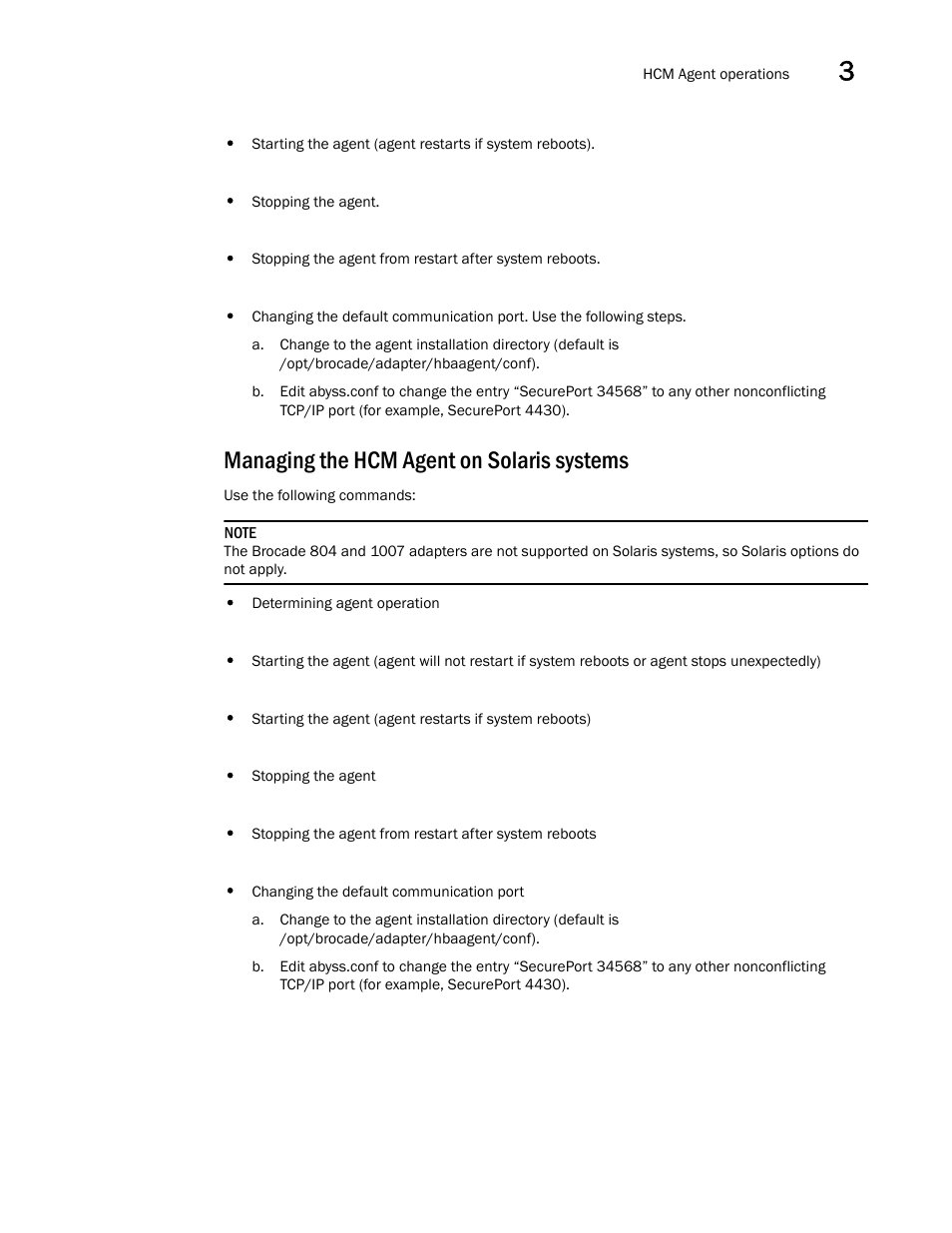 Managing the hcm agent on solaris systems | Dell Brocade Adapters User Manual | Page 141 / 272