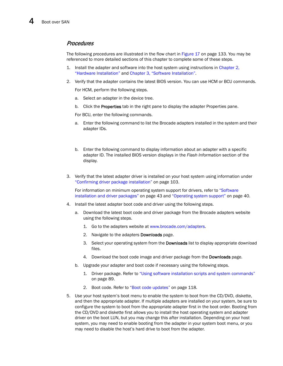 Procedures | Dell Brocade Adapters User Manual | Page 162 / 272