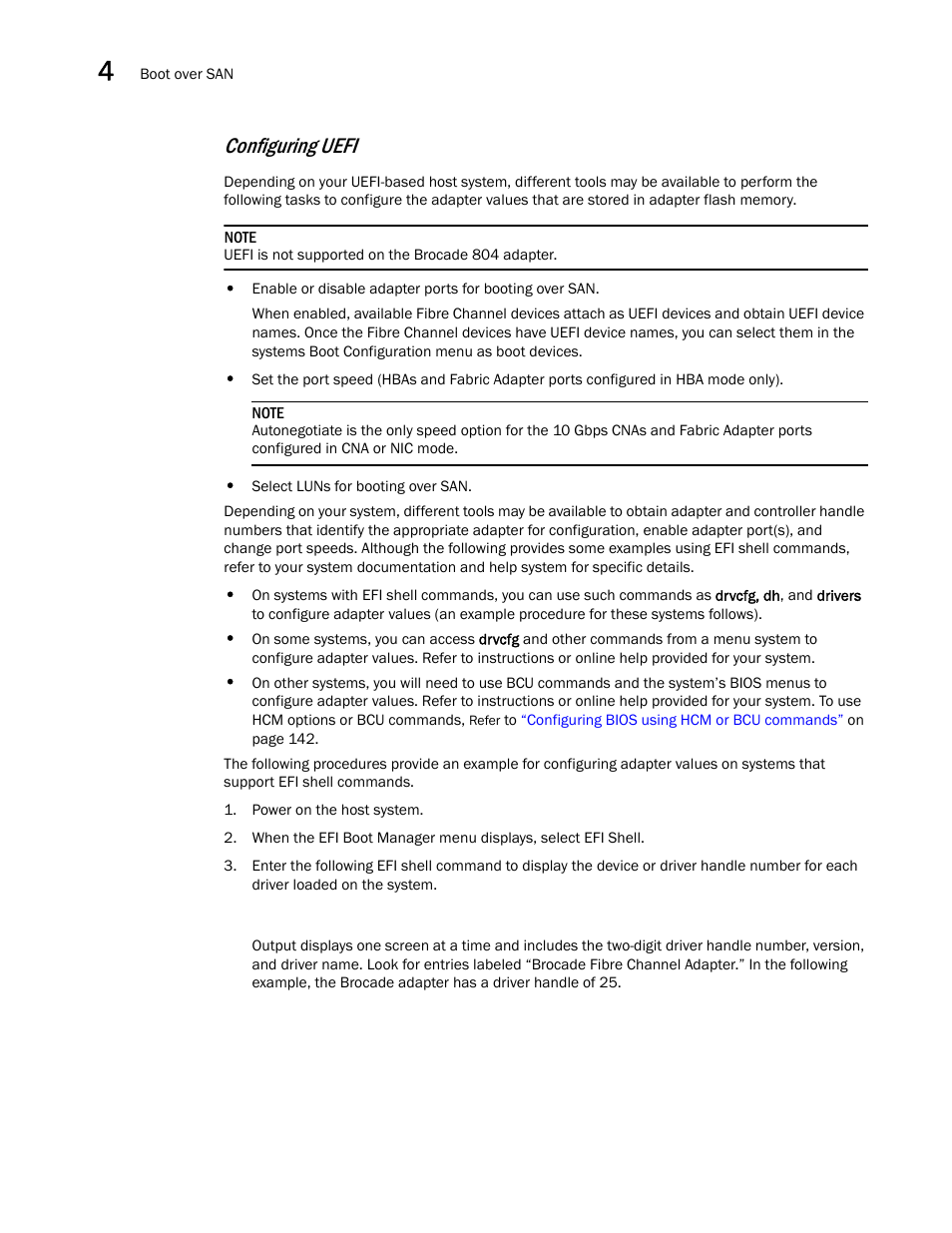 Configuring uefi | Dell Brocade Adapters User Manual | Page 174 / 272