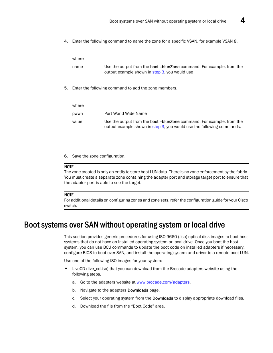 Boot | Dell Brocade Adapters User Manual | Page 195 / 272