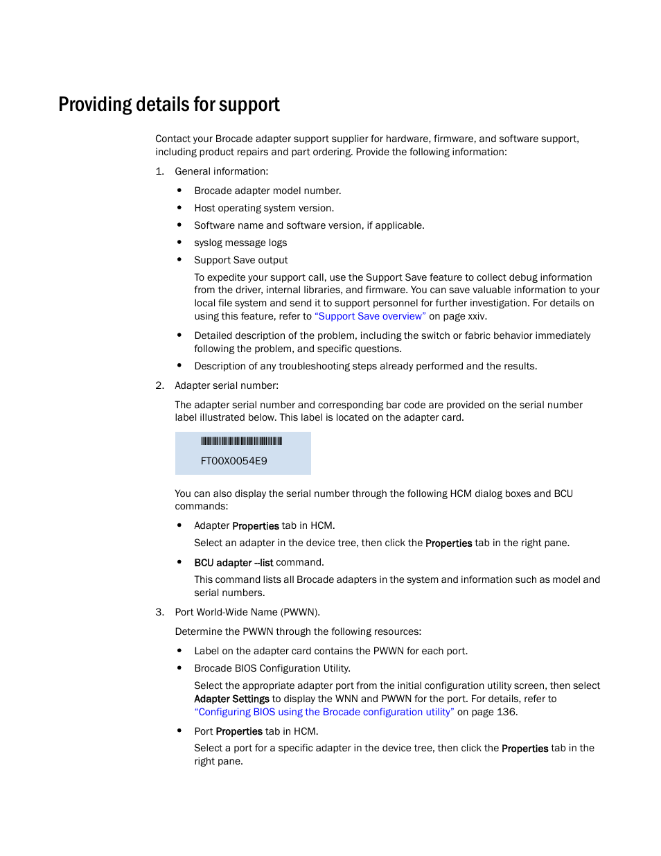 Providing details for support | Dell Brocade Adapters User Manual | Page 22 / 272