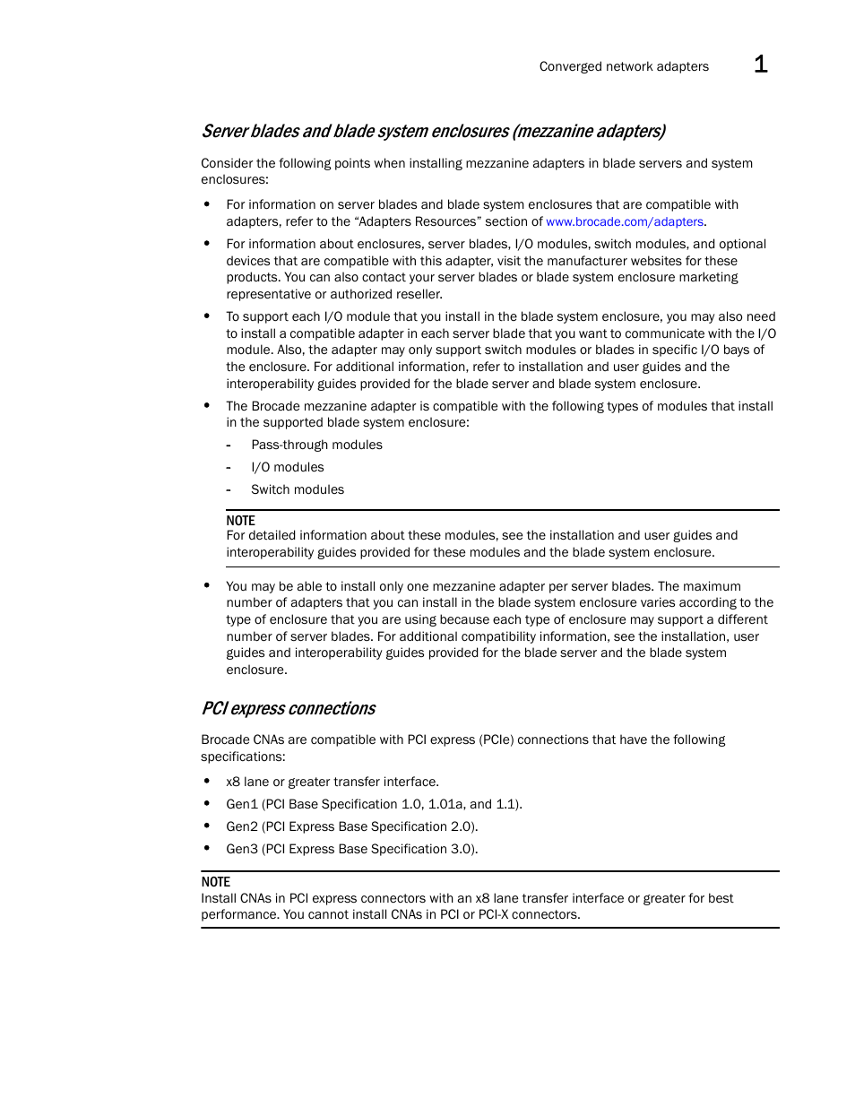 Pci express connections | Dell Brocade Adapters User Manual | Page 39 / 272