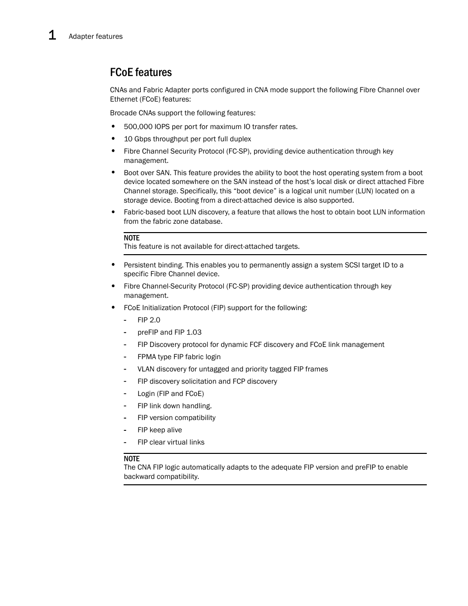 Fcoe features | Dell Brocade Adapters User Manual | Page 48 / 272