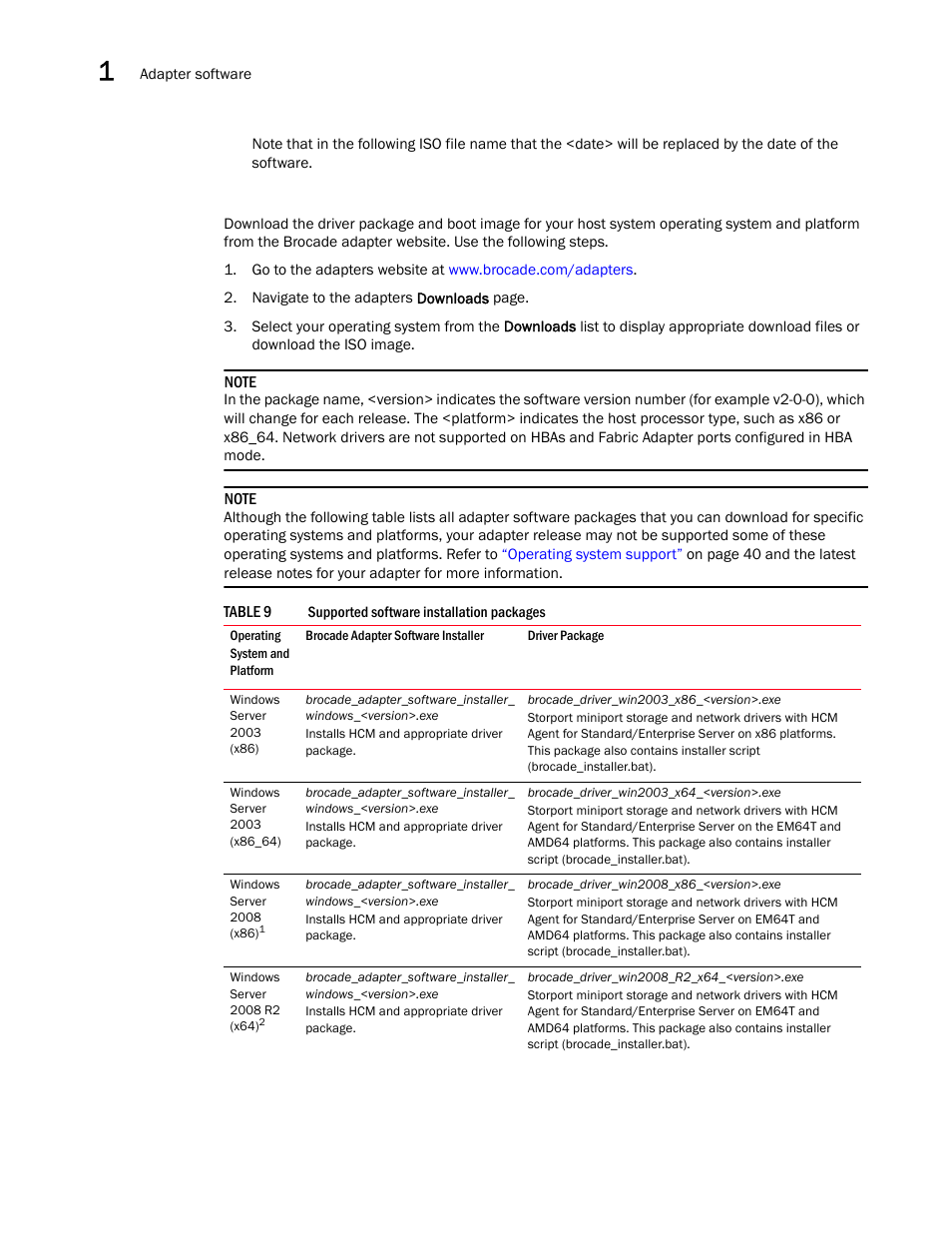 Table 9, Table | Dell Brocade Adapters User Manual | Page 72 / 272