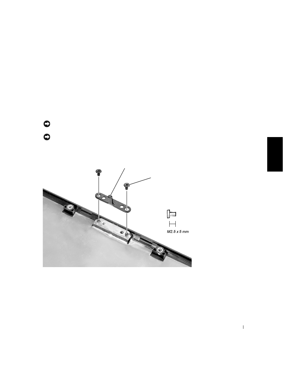 Display assembly latch, Removing the display assembly latch | Dell Latitude C600 User Manual | Page 37 / 62