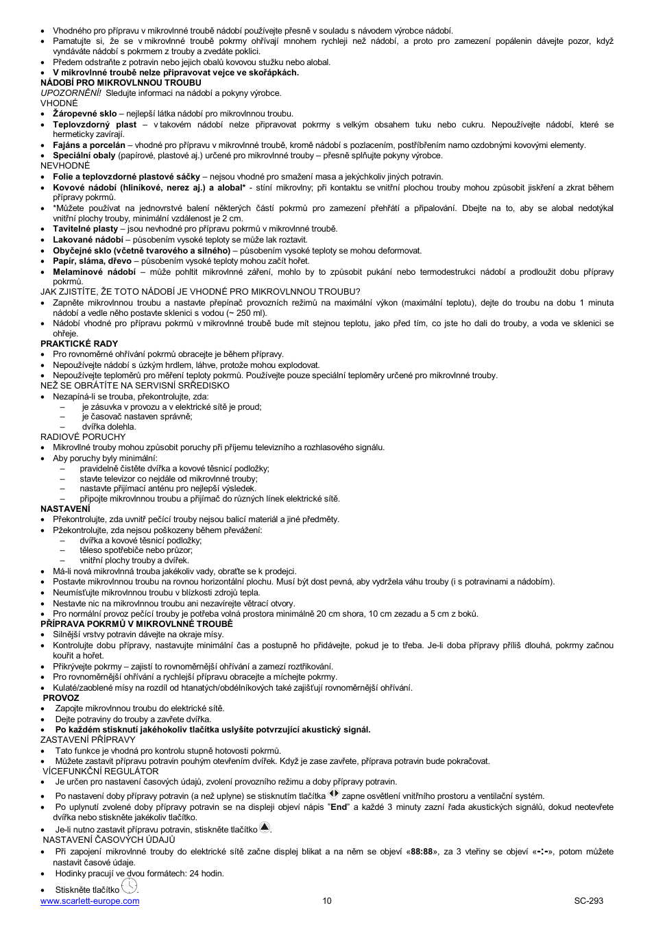 Scarlett SC-293 User Manual | Page 10 / 43