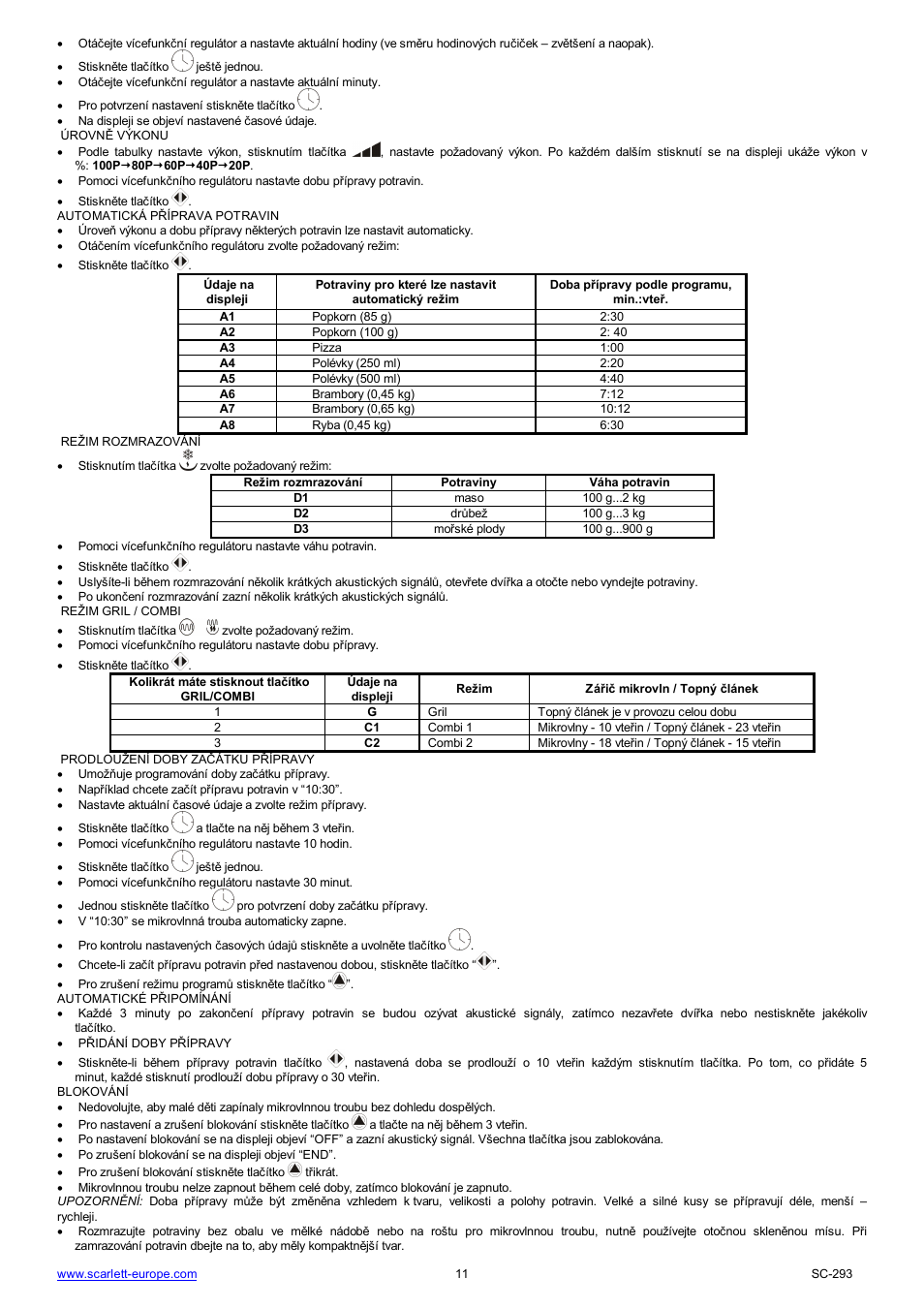 Scarlett SC-293 User Manual | Page 11 / 43