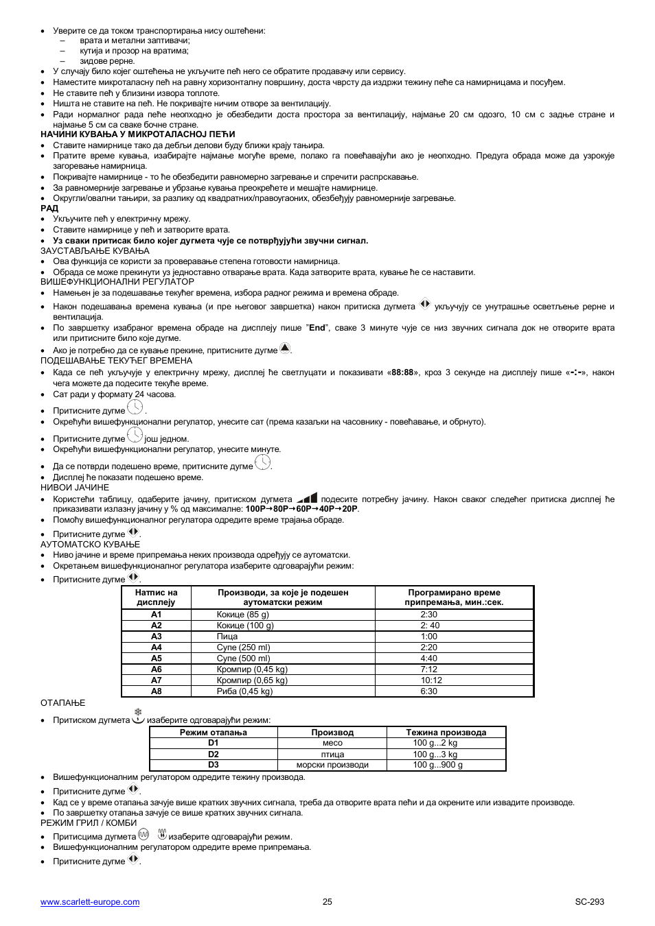 Scarlett SC-293 User Manual | Page 25 / 43