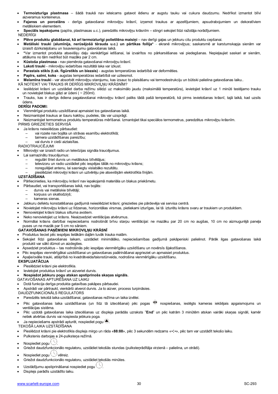 Scarlett SC-293 User Manual | Page 30 / 43