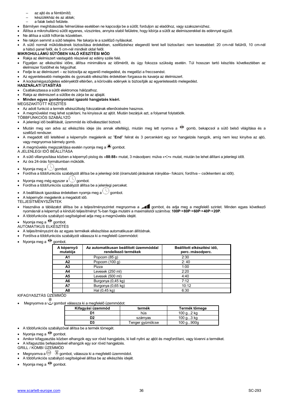 Scarlett SC-293 User Manual | Page 36 / 43