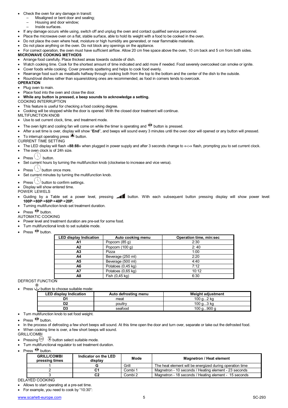 Scarlett SC-293 User Manual | Page 5 / 43