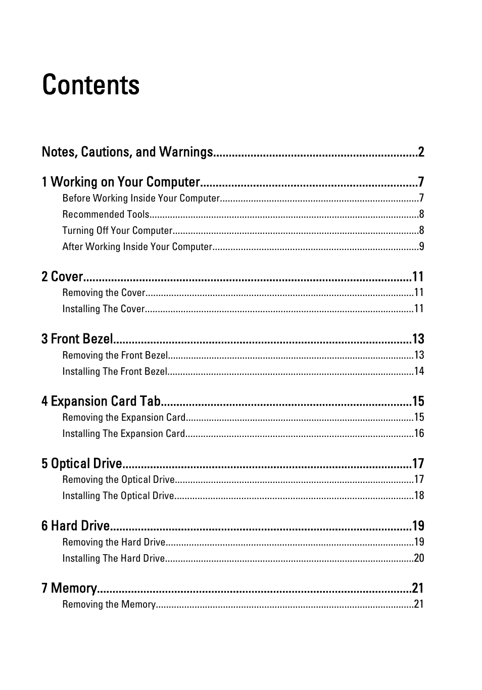 Dell OptiPlex 390 (Mid 2011) User Manual | Page 3 / 90