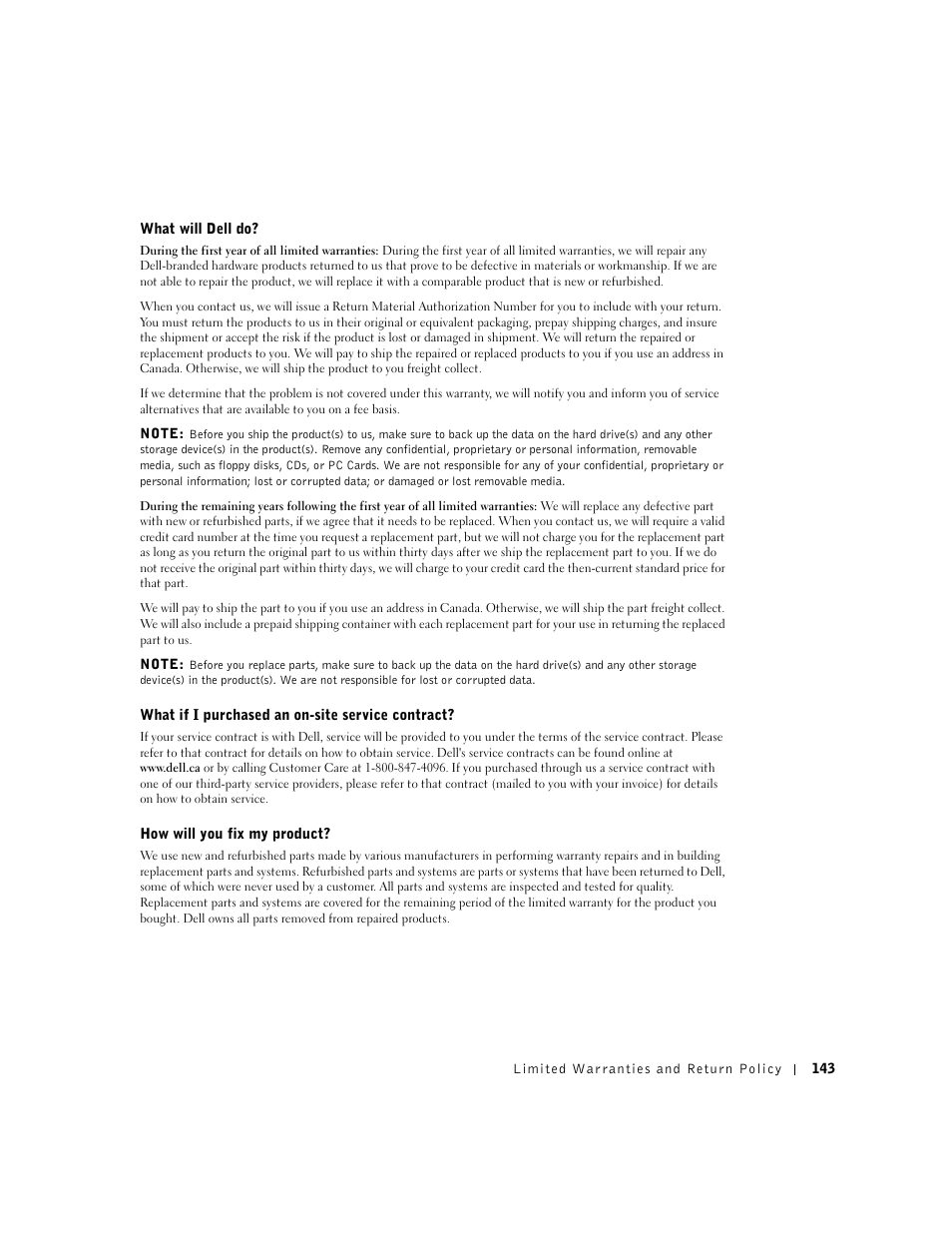 Dell Dimension 4550 User Manual | Page 143 / 152