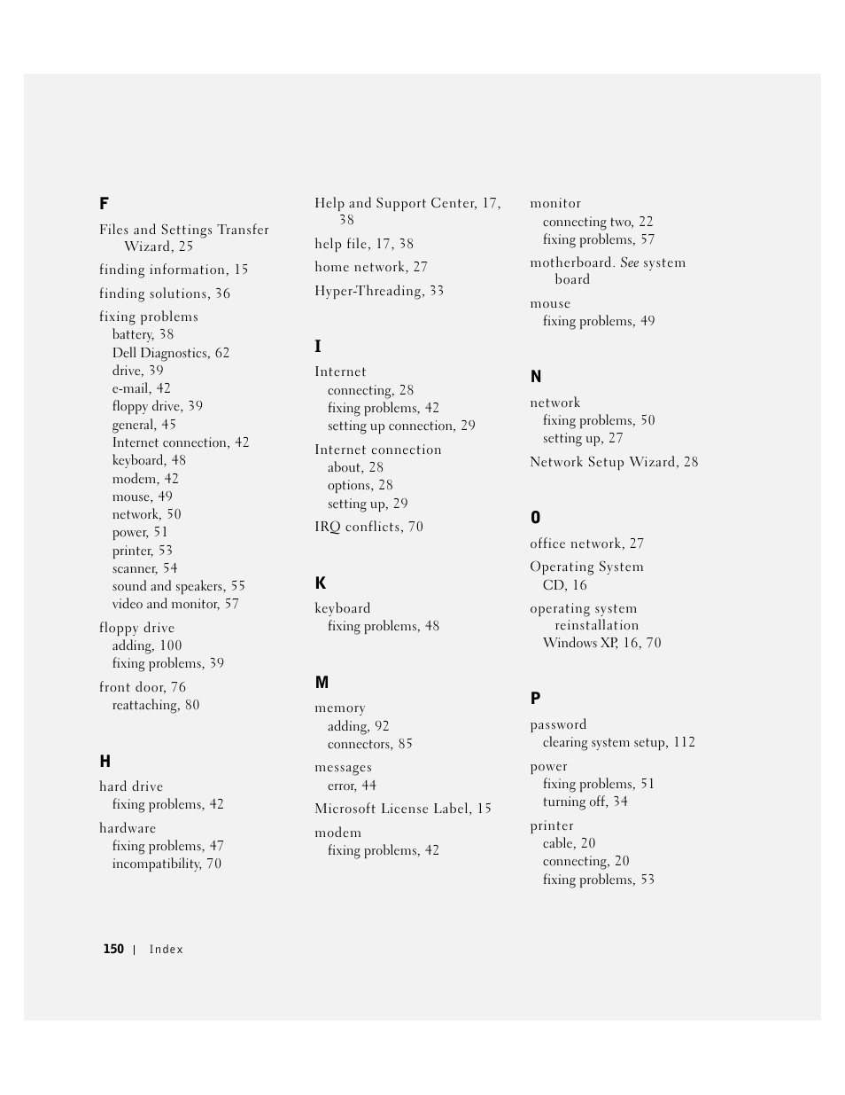 Dell Dimension 4550 User Manual | Page 150 / 152