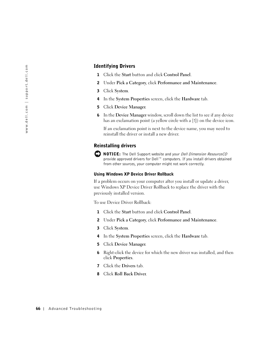 Dell Dimension 4550 User Manual | Page 66 / 152